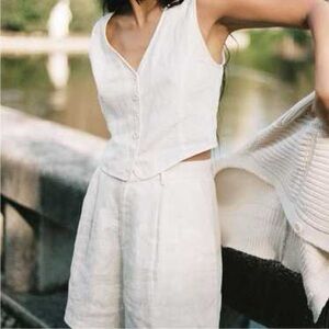 OZMA Off-White Linen Set